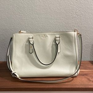 GUC!! Kate Spade Mint Green Leather Tote with Removable Shoulder Strap!!